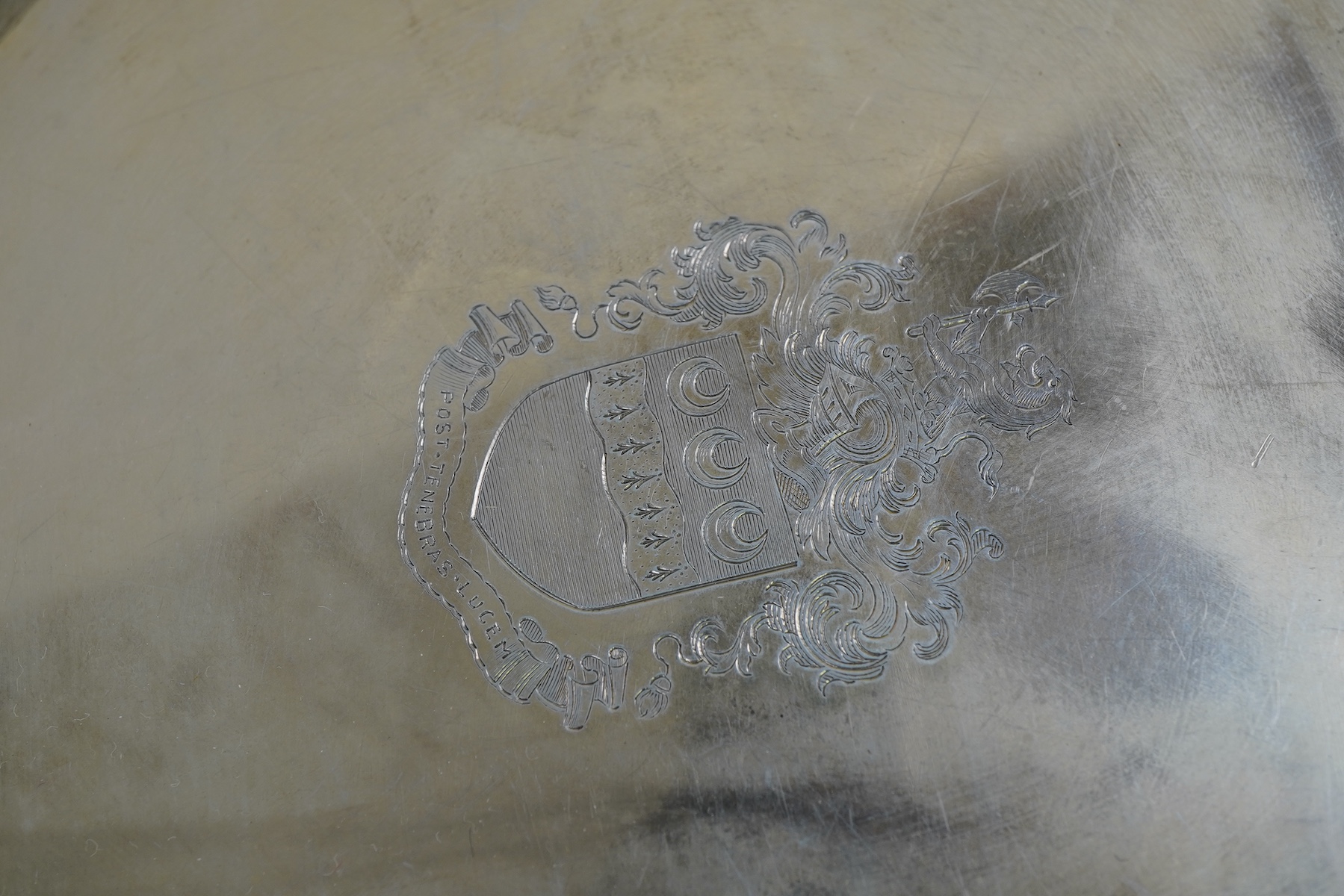 A set of twelve George V silver gilt side plates by J.S. Harman & Co